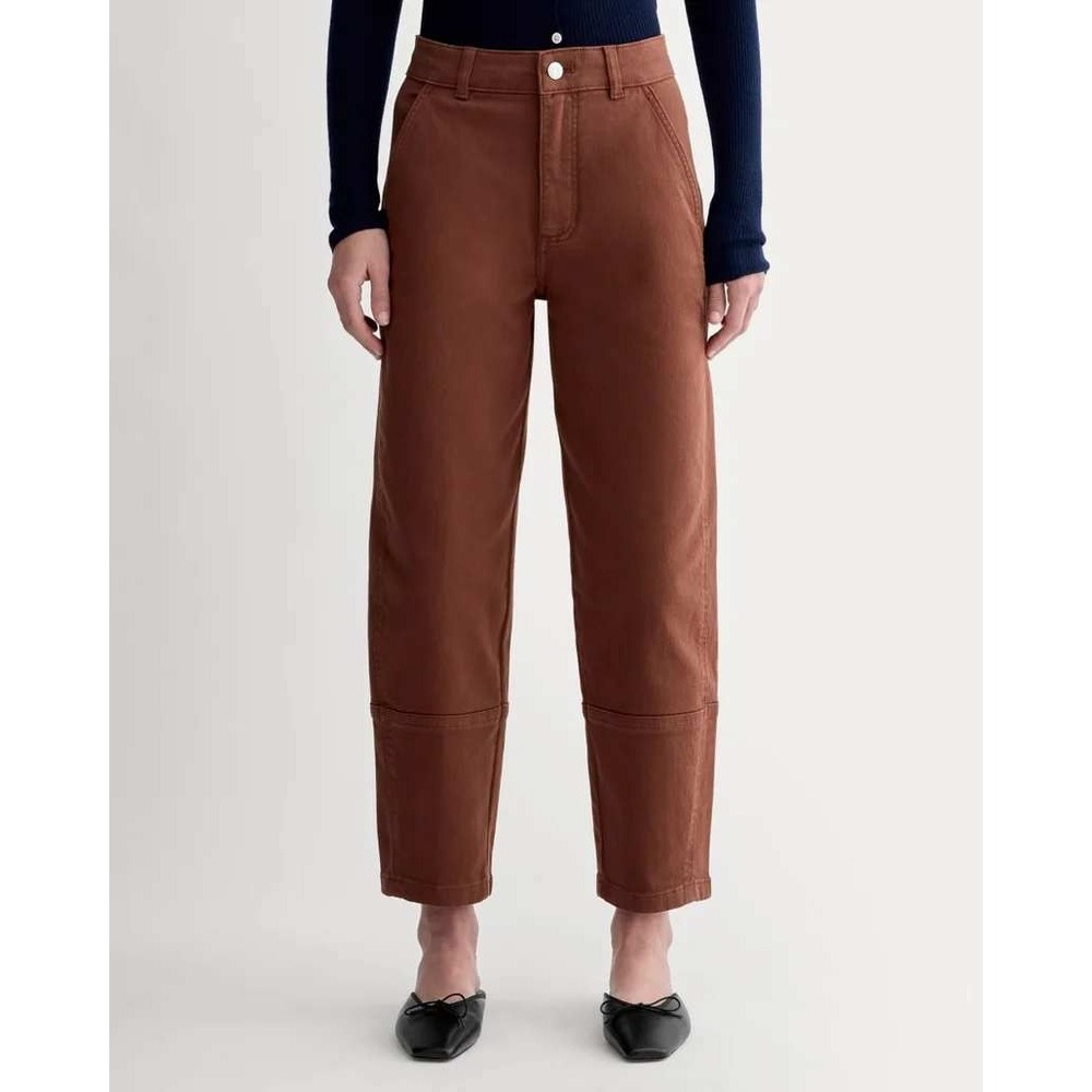 Everlane Pants The Utility Barrel Pant Mahogany Brown Rosewood Womens 12